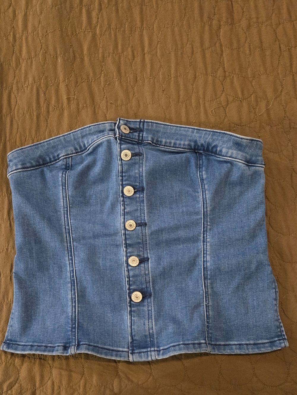 AE jean strapless top